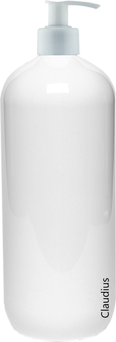 Lege Plastic Fles 1 liter PET wit - met witte pomp - set van 10 stuks - Navulbaar - Leeg