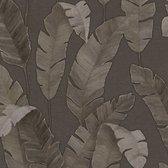 GROTE BLADEREN BEHANG | Botanisch - chocolade bruin - A.S. Création Metropolitan Stories 3