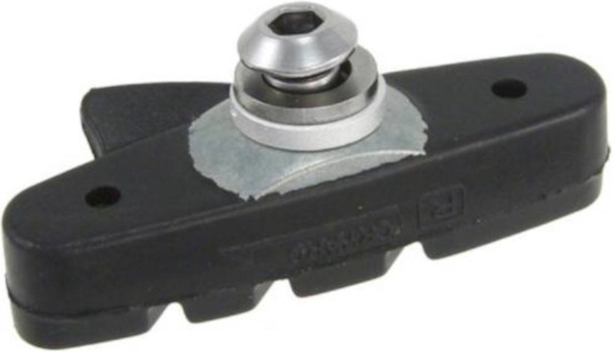 Saccon Remblokken met centrale schroefbevestiging - Zwart rubber - Per paar