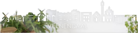 Skyline Veenendaal Spiegel - 80 cm - Woondecoratie - Wanddecoratie - Meer steden beschikbaar - Woonkamer idee - City Art - Steden kunst - Cadeau voor hem - Cadeau voor haar - Jubileum - Trouwerij - WoodWideCities