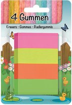 Dutch Crafts Gummen neon 4 stuks 6x2x0,8cm