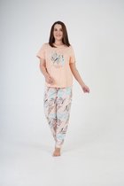 Vienetta lange dames pyjama- 100% katoen- grote maten 1XL