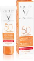 Vichy Capital Soleil SPF50 3-in-1 Anti-Aging Antioxidante Zonbescherming - Gelaat 50ml