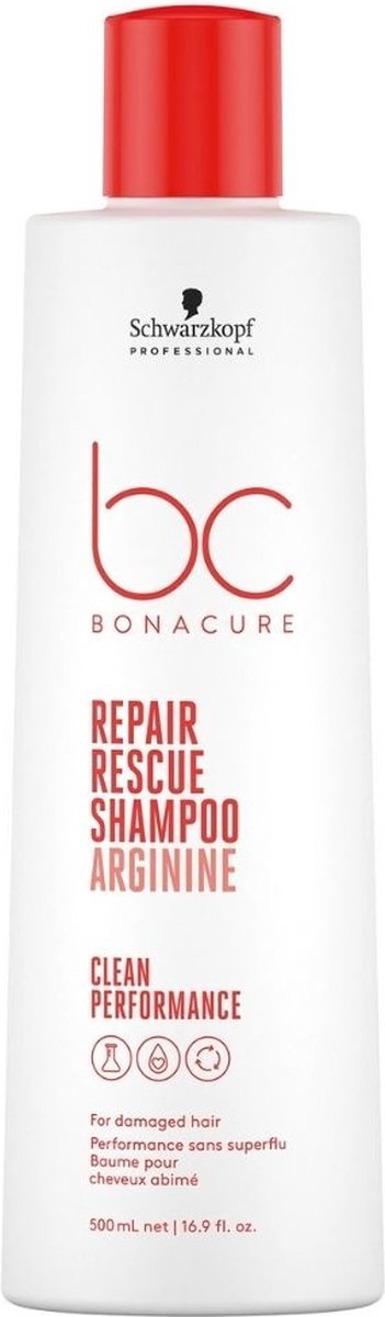 Schwarzkopf Bonacure Repair Rescue Shampoo 500ml - Normale shampoo vrouwen - Voor Alle haartypes