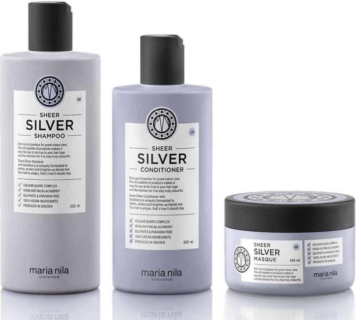 Sheer Silver Set - 350+300+250ml