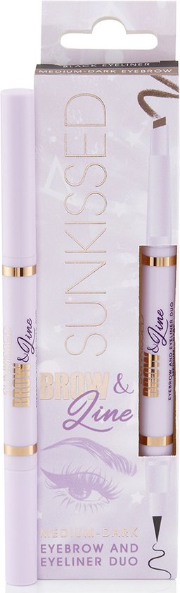 Sunkissed Brow & Line Duo – Augenbrauenstift & Eyeliner In Hell/Mittel