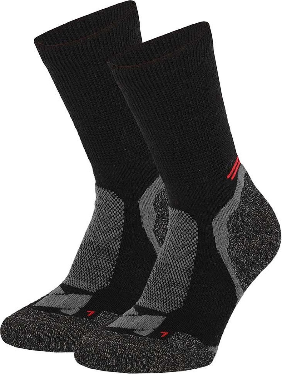 Xtreme Hiking Sokken Wol Wandelsokken Merinowol 2 paar Multi Zwart