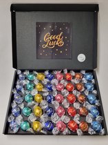 Chocolade Ballen Proeverij Pakket Groot | 40 stuks Lindt chocolade met Mystery Card 'Good Luck' met persoonlijke (video)boodschap | Chocoladepakket | Feestdagen box | Chocolade cadeau | Valentijnsdag | Verjaardag | Moederdag | Vaderdag