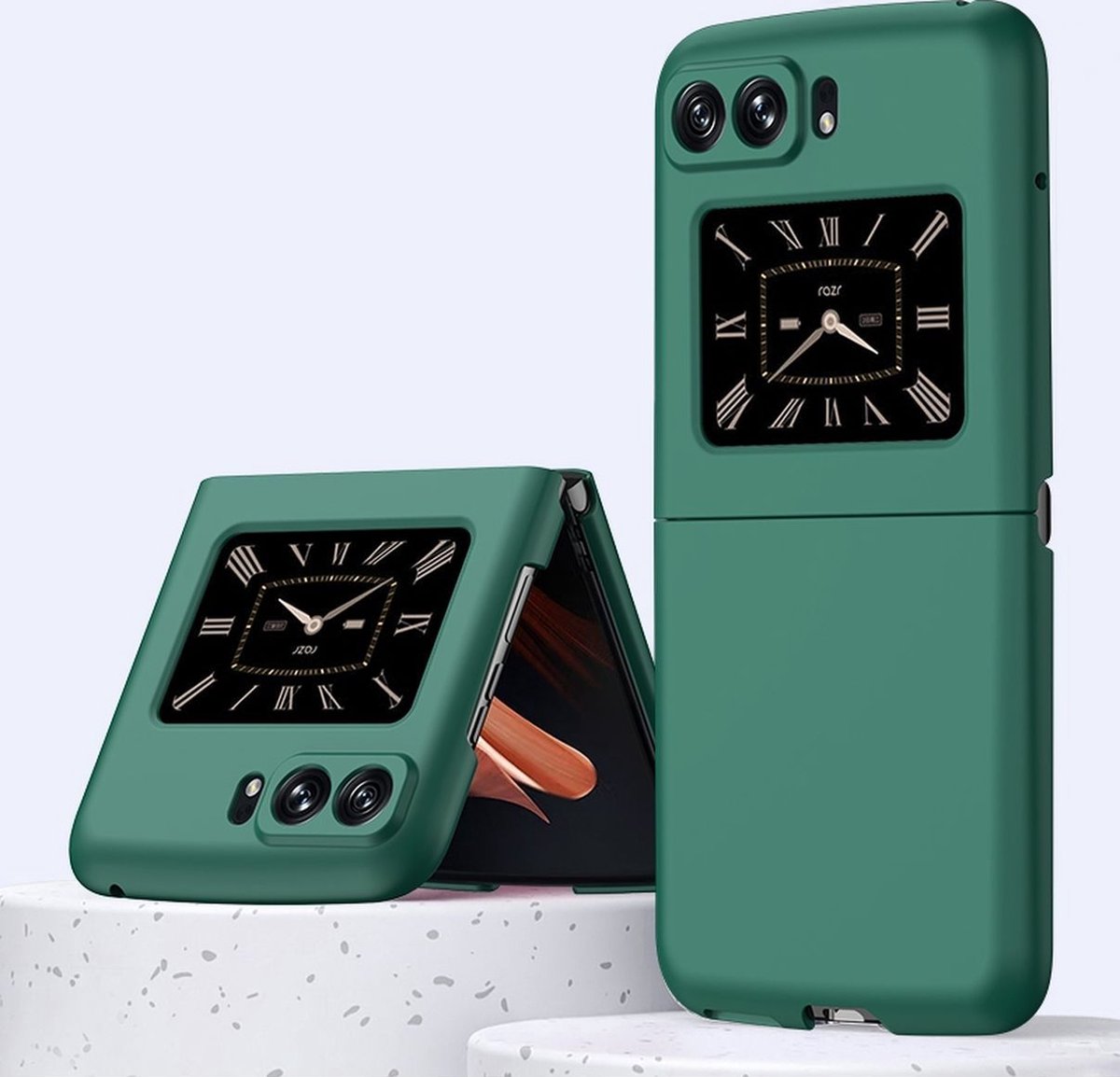 Mobigear Hoesje geschikt voor Motorola Razr (2022) Telefoonhoesje Hardcase | Mobigear Colors Backcover | Razr (2022) Case | Back Cover - Groen