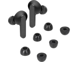 kwmobile 6x cover voor oordopjes - geschikt voor JBL Live Pro 2 TWS - Van memory foam in zwart - Maat S, M en L