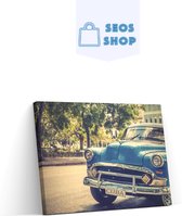 SEOS Shop ® Diamond Painting Volwassenen - Diamond Painting Kinderen - Diamond Painting Pakket Volledig - Auto in Cuba - 60x30 cm