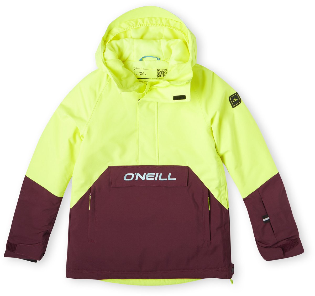 O'Neill - Hooded pullover ski-jack voor kinderen - Anorak - Pyranine geel - maat 140cm