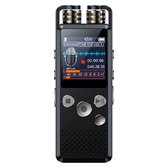 Docooler Voice Recorder 8 GB – Dubbele Microfoon, Ruisonderdrukking, Spraakactivering, Tot 700 Uur Opname, Metalen Behuizing