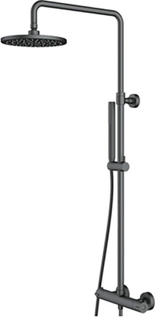 FugaFlow Venteira – Regendoucheset – Douche – Thermostaatkraan - Mat zwart