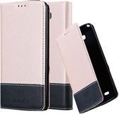 Cadorabo Hoesje geschikt voor LG G3 in ROSE GOUD ZWART - Beschermhoes met magnetische sluiting, standfunctie en kaartvakje Book Case Cover Etui