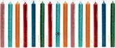 Cactula dinerkaarsen 19,5 cm Bolder 15 stuks- Turquoise - Roze - Oranje - Donkerrood - Blauw - Groen