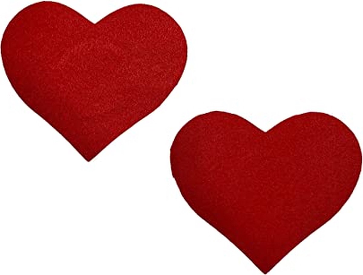 Tepelstickers - Bordeaux Rood - Hartvormig - Sexy - 1 paar - Nipple Covers - Tepelplakkers - Tepelbedekkers