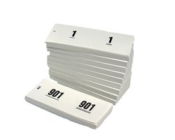 Nummerblok 42x105mm nummering 1-1000 wit 10 stuks