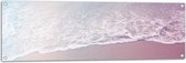 Tuinposter – Regenboog Gloed over Zee - 120x40 cm Foto op Tuinposter (wanddecoratie voor buiten en binnen)