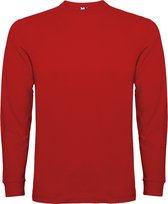 Rood Effen t-shirt lange mouwen model Pointer merk Roly maat XL
