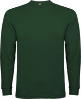Donker Groen Effen t-shirt lange mouwen model Pointer merk Roly maat 2XL
