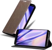 Cadorabo Hoesje geschikt voor Nokia 8 Sirocco in KOFFIE BRUIN - Beschermhoes met magnetische sluiting, standfunctie en kaartvakje Book Case Cover Etui