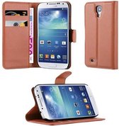 Cadorabo Hoesje voor Samsung Galaxy S4 in CHOCOLADE BRUIN - Beschermhoes met magnetische sluiting, standfunctie en kaartvakje Book Case Cover Etui