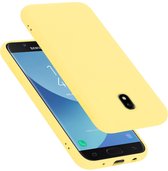 Cadorabo Hoesje voor Samsung Galaxy J5 2017 in LIQUID GEEL - Beschermhoes gemaakt van flexibel TPU silicone Case Cover