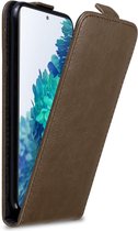 Cadorabo Hoesje geschikt voor Samsung Galaxy S20 FE in KOFFIE BRUIN - Beschermhoes in flip design Case Cover met magnetische sluiting