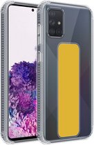 Cadorabo Hoesje geschikt voor Samsung Galaxy A71 4G in GEEL - Beschermhoes gemaakt van flexibel TPU silicone Cover Case met houder en standfunctie