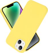Cadorabo Hoesje geschikt voor Apple iPhone 14 in LIQUID GEEL - Beschermhoes gemaakt van flexibel TPU silicone Case Cover