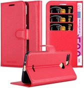 Cadorabo Hoesje geschikt voor Xiaomi RedMi 6 in KARMIJN ROOD - Beschermhoes met magnetische sluiting, standfunctie en kaartvakje Book Case Cover Etui