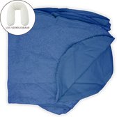 Form Fix XL Voedingskussenhoes - Body Pillow Kussensloop - Zwangerschapskussen hoes - Zijslaapkussen hoes - Badstof/Katoen Hoes - Blauw