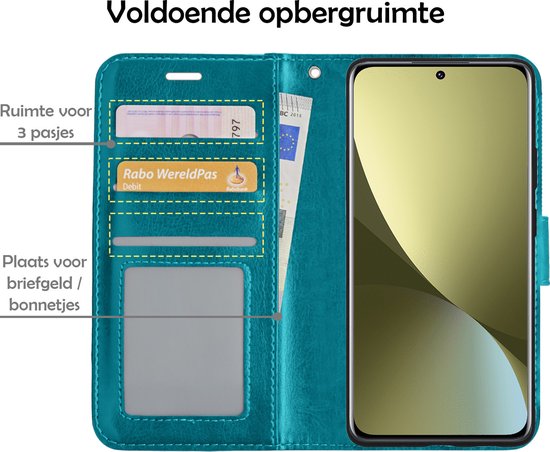 Xiaomi 12X Case Book Case Cover Wallet Cover With Screen Protector - Xiaomi 12X Case Bookcase Cover - Turquoise
