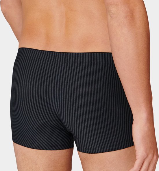 SCHIESSER Long Life Soft boxer (1-pack) - short homme rayé bleu et noir - Taille: 4XL