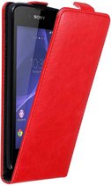 Cadorabo Hoesje voor Sony Xperia E3 in APPEL ROOD - Beschermhoes in flip design Case Cover met magnetische sluiting