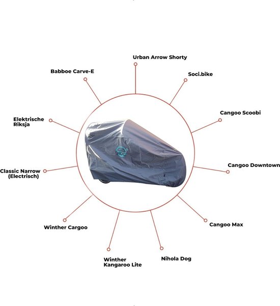 CUHOC Topkwaliteit Diamond Bakfietshoes Voor Kleinere / Elektrische Bakfiets (met huif) van CUHOC — afbeelding 4