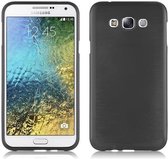 Cadorabo Hoesje geschikt voor Samsung Galaxy E7 in ZWART - Beschermhoes van flexibel TPU silicone Case Cover in Brushed design