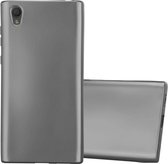 Cadorabo Hoesje geschikt voor Sony Xperia L1 in METALLIC GRIJS - Beschermhoes gemaakt van flexibel TPU silicone Case Cover