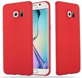 Cadorabo Hoesje geschikt voor Samsung Galaxy S6 EDGE in CANDY ROOD - Beschermhoes gemaakt van flexibel TPU silicone Case Cover