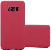 Cadorabo Hoesje geschikt voor Samsung Galaxy S8 in FROSTY ROOD - Hard Case Cover beschermhoes in Frosted look tegen krassen en stoten