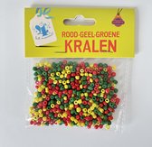Design407.nl - Rood Geel Groene Mini Kralen - 50 gram - Rood Geel Groen - Carnaval - Vastelaovend - Carnaval decoratie - Carnaval accessoires - Carnaval versiering - Limburg