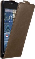 Cadorabo Hoesje voor Motorola MOTO G2 in KOFFIE BRUIN - Beschermhoes in flip design Case Cover met magnetische sluiting
