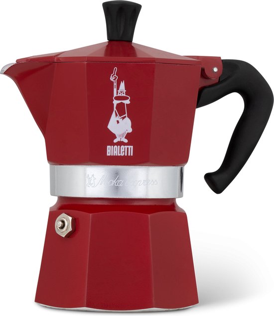 Bialetti Moka Express Marocco Rood - 3 kops