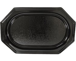 Cateringschaal -  uit gerecycleerd PET -  ft 45 x 30 cm -  zwart -  pak van 10 stuks