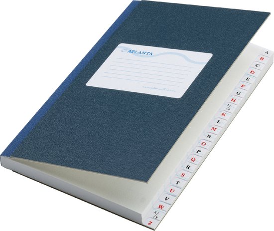 Notitieboek Atlanta met alfabet gelineerd blauw - 5 stuks | bol