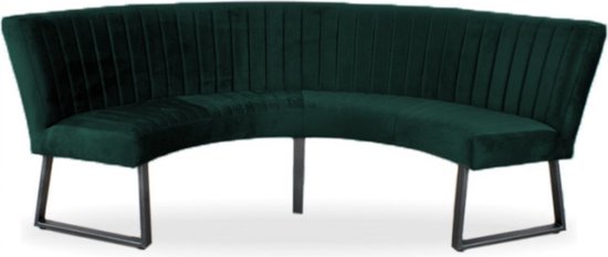 Eetkamerbank - Hengelo - geschikt voor ronde tafel 150 cm - stof Element groen 12
