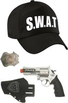 Casquette de Police/ équipe SWAT / casquette bleue avec pistolet / étui / badge pour enfants
