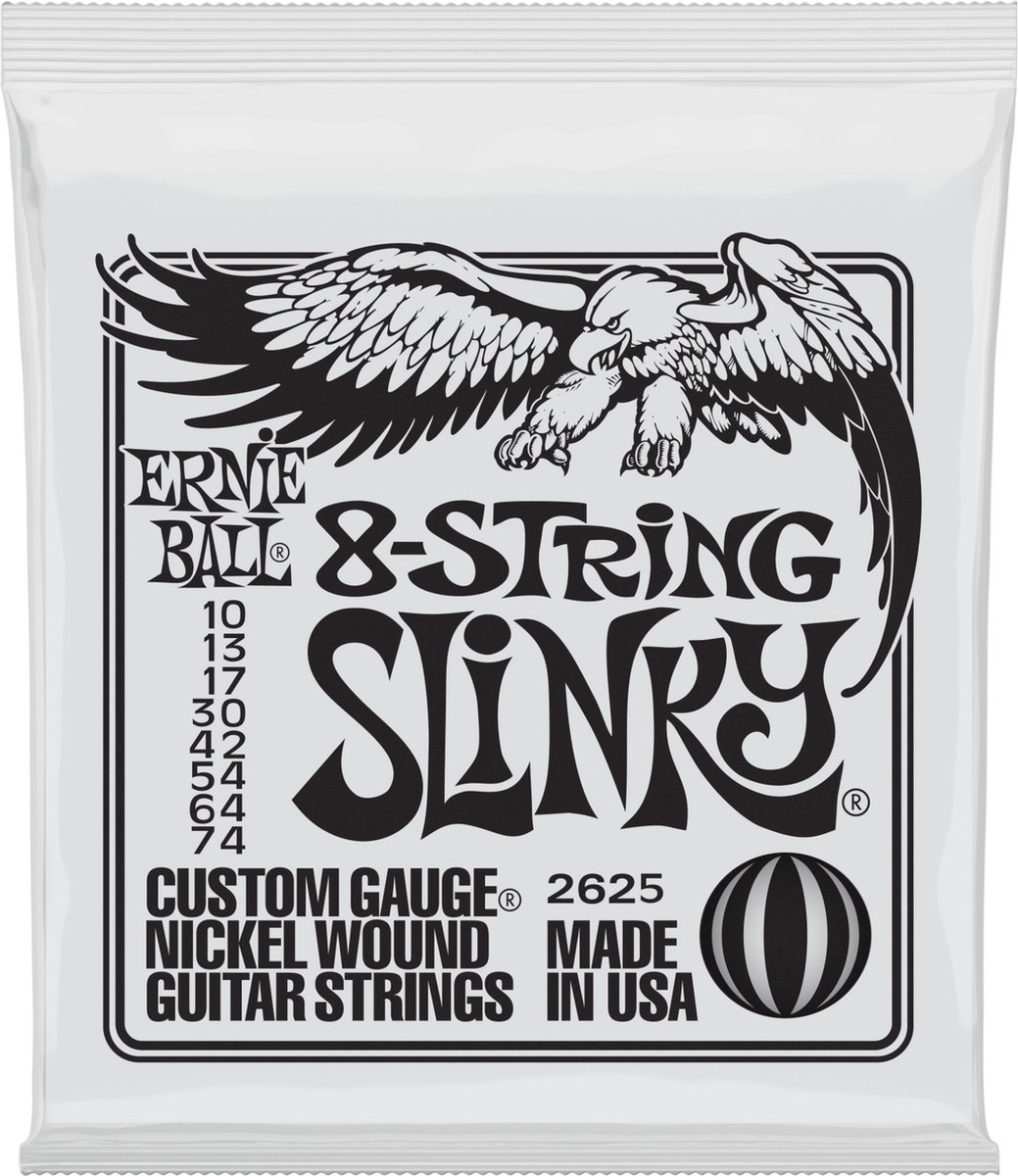 Ernie Ball EB2625 8-String Slinky Guitar 8-Strings 10-74 - Elektrische gitaarsnaren