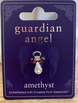 Bescherm engel- engeltje-kristal-opsteker-pin-liefdesengel-Swarovski-amethyst